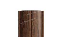 Штакетник Металл Профиль ELLIPSE-Т (Прямой) ECOSTEEL T 0,5 мм Мореный Дуб купить в екатеринбурге