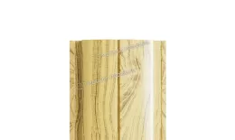 Штакетник Металл Профиль TRAPEZE-Т (Прямой) ECOSTEEL текстурированный 0,5 мм Лиственница купить в екатеринбурге
