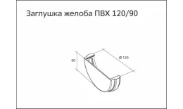 Заглушка желоба универсальная ПВХ Grand Line Стандарт Графит купить в екатеринбурге