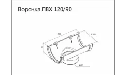 Воронка ПВХ Grand Line Стандарт Коричневый купить в екатеринбурге