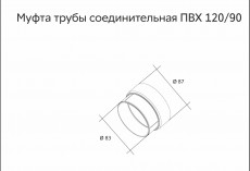 Муфта трубы соединительная ПВХ Grand Line Стандарт Белый купить 