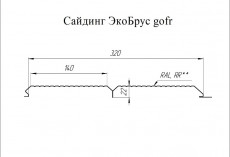 Металлический сайдинг Grand Line ЭкоБрус Gofr Print Elite Milky Wood 0,45 мм купить 