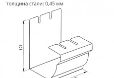 Соединитель желоба Grand Line Vortex 127мм RAL 3005 Красный (полиэстер) купить 