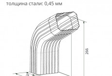 Колено трубы гофрированное Grand Line Vortex RAL 8017 Коричневый (полиэстер) купить 