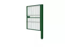 Калитка с сеткой 3D Гиттер проф труба 40*20 Ш-1000 В-1900 со столбом 80х80х3000 ППК RAL 6005 купить в екатеринбурге