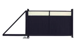 Ворота откатные Estet Plus 2,4х4,5 RAL 7024/7024 GL купить в екатеринбурге