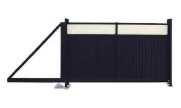 Ворота откатные Estet Plus 2,4х3,5 RAL 7024/7024 GL купить в екатеринбурге