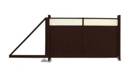 Ворота откатные Estet Plus 2,4х4,5 RAL 8017/1014 GL купить в екатеринбурге