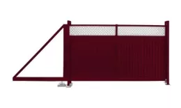 Ворота откатные Estet Plus 2,4х4,5 RAL 3005/1014 GL купить в екатеринбурге