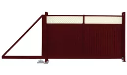Ворота откатные Estet Plus 2,0х3,5 RAL 3005/1014 GL купить в екатеринбурге