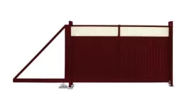 Ворота откатные Estet Plus 2,0х4,5 RAL 3005/1014 GL купить в екатеринбурге