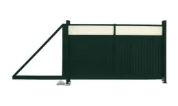 Ворота откатные Estet Plus 2,4х4,5 RAL 6005/1014 GL купить в екатеринбурге