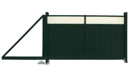 Ворота откатные Estet Plus 2,4х4,5 RAL 6005/1014 GL купить в екатеринбурге
