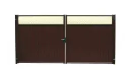 Ворота Estet Plus 2,4х3,6 RAL 8017/1014 Шоколад GL купить в екатеринбурге