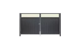 Ворота Estet Plus 2,4х3,6 RAL 7024/1014 Мокрый асфальт GL купить в екатеринбурге
