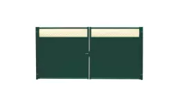 Ворота Estet Plus 2,0х3,6 RAL 6005/1014  Зеленый мох  без замка GL купить в екатеринбурге