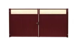 Ворота Estet Plus 2,4х3,6 RAL 3005/1014 Красное вино GL купить в екатеринбурге