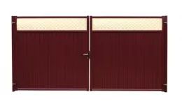 Ворота Estet Plus 2,4х3,6 RAL 3005/1014 Красное вино GL купить в екатеринбурге
