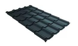 Металлочерепица GL Kamea 0,5 GreenCoat Pural Matt RAL 7024 мокрый асфальт купить в екатеринбурге
