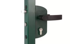 Замок LAKZ 4040 P1L корпус полиамидный с полиамидными ручками зеленый RAL 6005 GL купить в екатеринбурге