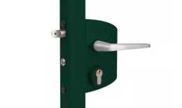 Замок LAKQ 4040 U2L корпус металлический, с ручками из алюминия, зеленый RAL 6005 GL купить в екатеринбурге
