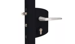 Замок LAKQ 6060 U2L корпус металлический, с ручками из алюминия, черный RAL 9005 GL купить в екатеринбурге