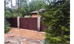 Ворота распашные Жалюзи 1,68х3,6 RAL 9005 Черный без заполнения GL купить в екатеринбурге