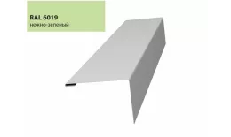 Нащельник (для калиток и ворот) 25х35 жалюзи Milan, Tokyo 0,45 PE с пленкой RAL 6019  (L1,68) GL купить в екатеринбурге
