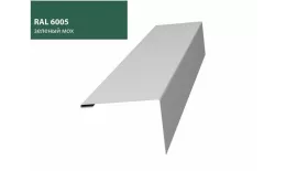 Нащельник (для калиток и ворот) 25х35 жалюзи Milan, Tokyo 0,45 PE с пленкой RAL 6005 (L1,68) GL купить в екатеринбурге