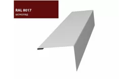Нащельник (для калиток и ворот) 25х35 жалюзи Milan, Tokyo 0,5 Satin с пленкой RAL 8017 (L1,68) GL купить в екатеринбурге