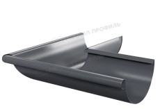 Угол желоба наружный МЕТАЛЛ ПРОФИЛЬ Foramina PUR D125 Ral 7024 купить 