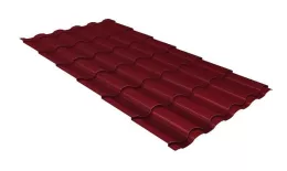 Металлочерепица Grand Line Kredo 0.5 PurLite Matt RAL 3005 красное вино купить в екатеринбурге