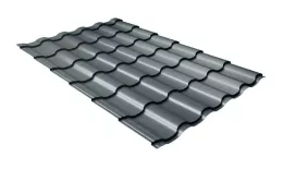 Металлочерепица Grand Line Kredo 0.5 Satin Matt TX RAL 7016 антрацитово-серый купить в екатеринбурге