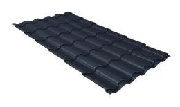 Металлочерепица Grand Line Kredo 0.5 Satin Matt TX RAL 7024 мокрый асфальт купить в екатеринбурге