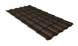 Металлочерепица Grand Line Kredo 0.5 Satin Matt TX RR 32 темно-коричневый купить в екатеринбурге