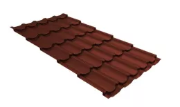 Металлочерепица GL Kvinta Plus 0,5 GreenCoat Pural Matt RAL 8004 терракота купить в екатеринбурге
