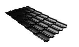 Металлочерепица GL Kvinta Plus 3D 0,5 PurPro RAL 9005 черный купить в екатеринбурге