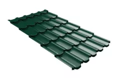 Металлочерепица GL Kvinta Plus 3D 0,5 Satin Matt RAL 6005 зеленый мох купить в екатеринбурге