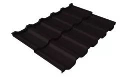 Металлочерепица Grand Line Kvinta Uno 0,5 Satin Matt TX RAL 9005 черный купить в екатеринбурге
