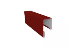 Планка П-образная заборная 17 0,5 Satin с пленкой RAL 3011 коричнево-красный (2м) купить в екатеринбурге