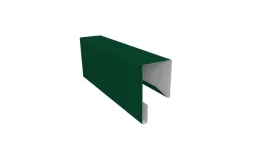 Планка П-образная заборная 17 0,5 Satin с пленкой RAL 6005 зеленый мох (2,5м) купить в екатеринбурге