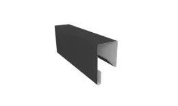Планка П-образная заборная 17 0,5 Satin с пленкой RAL 7016 антрацитово-серый (3м) купить в екатеринбурге
