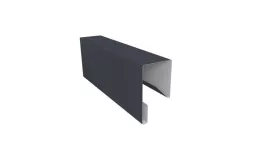 Планка П-образная заборная 17 0,5 Satin с пленкой RAL 7024 мокрый асфальт (3м) купить в екатеринбурге