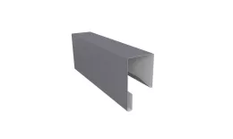 Планка П-образная заборная 17 0,5 Satin с пленкой RAL 7004 сигнальный серый (2м) купить в екатеринбурге