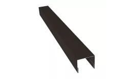 Планка П-образная заборная 24 0,45 PE-Double с пленкой RR 32 темно-коричневый (2м) купить в екатеринбурге