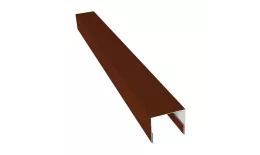 Планка П-образная заборная 24 0,5 Satin с пленкой RAL 3009 оксидно-красный (3м) купить в екатеринбурге