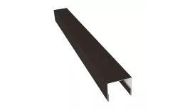 Планка П-образная заборная 24 0,5 Satin с пленкой RR 32 темно-коричневый (2м) купить в екатеринбурге