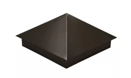 Колпак на столб 390х390мм 0,5 Satin с пленкой RR 32 темно-коричневый купить в екатеринбурге