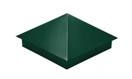 Колпак на столб 390х390мм 0,45 PE с пленкой RAL 6005 зеленый мох купить в екатеринбурге