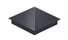 Колпак на столб 390х390мм 0,5 Satin с пленкой RAL 7024 мокрый асфальт купить в екатеринбурге